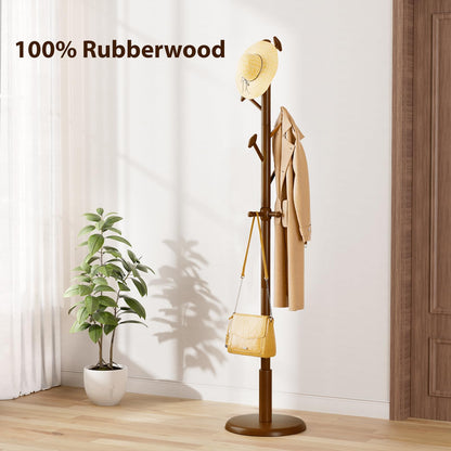 Taitiy clothes rack with 10 hooks for bedroom, living room, entryway