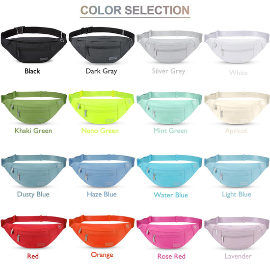 MASTTOP waist pack — large crossbody design with 4 zipper pockets and phone bag
