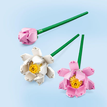 LEGO building blocks — lotus flower for home decor and display 40647