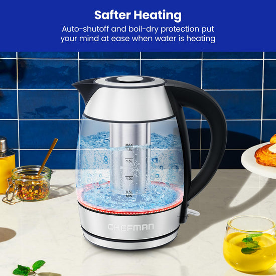 Chefman electric kettle — fast boiling technology