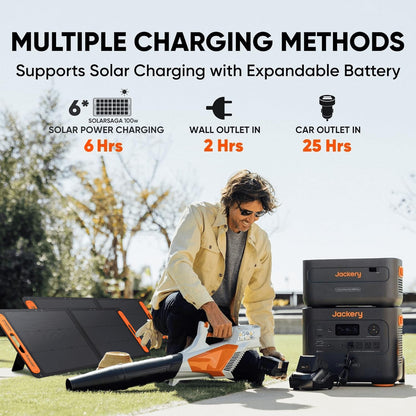 Jackery electricity generator — 2042Wh LiFePO4 battery with 3000W output