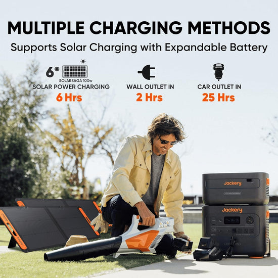 Jackery electricity generator — 2042Wh LiFePO4 battery with 3000W output