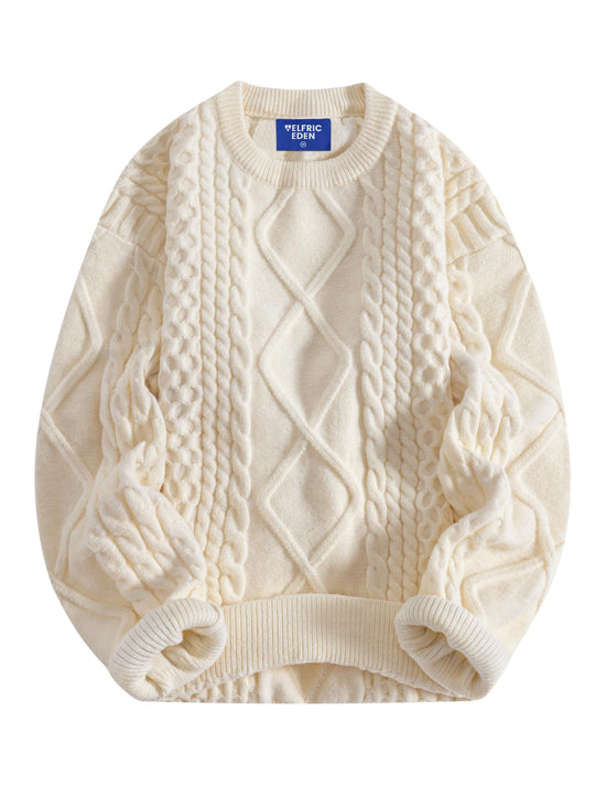 Aelfric Eden oversized knit sweater - unisex woven crewneck design