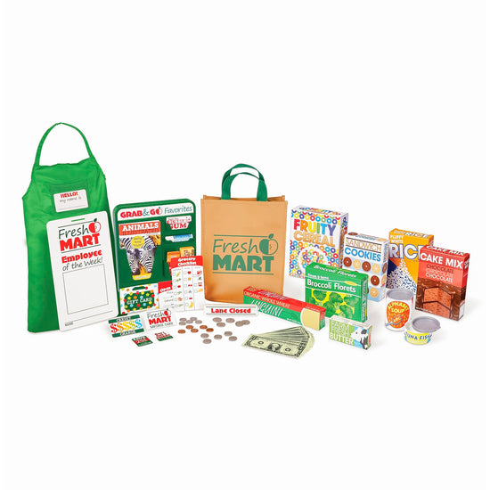 Melissa & Doug Fresh Mart Companion Set — grocery store pretend play accessories