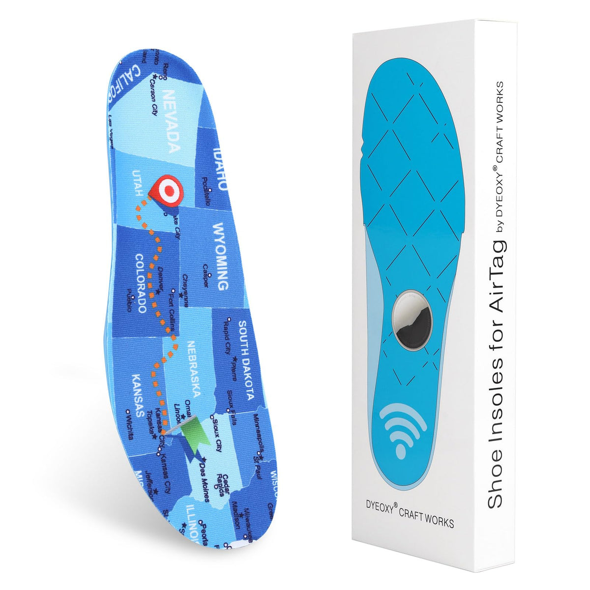 Airtag holder inserts - designed for kids and seniors to track steps and shoes.