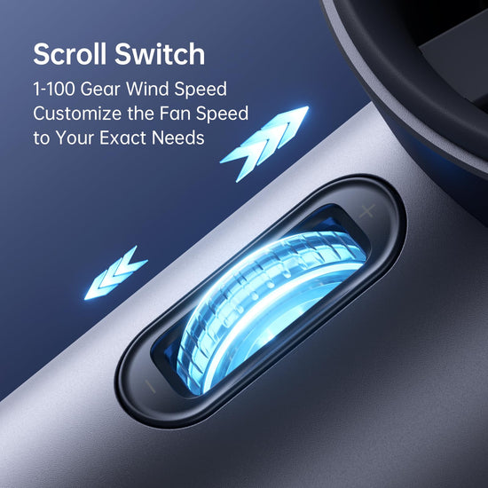 JISULIFE handheld fan - Extreme cooling output with digital display and fast charge
