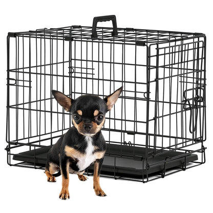 BestPet dog crate with double-door and removable tray for large dogs
