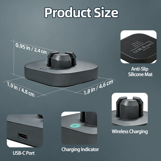Charger Compatible with Oura Ring Gen 4: Fast Charging Dock for Size 7/8/9/10/11/12/13 with USB-C Cable (Not Compatible with Ring Gen 3)