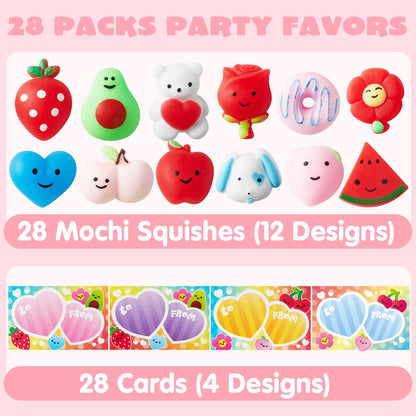 JOYIN squeeze toy - 28 pack of cute kawaii mochi squishy toys