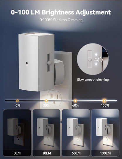 Brightown LED night light – dusk to dawn sensor, soft white, 2 pack