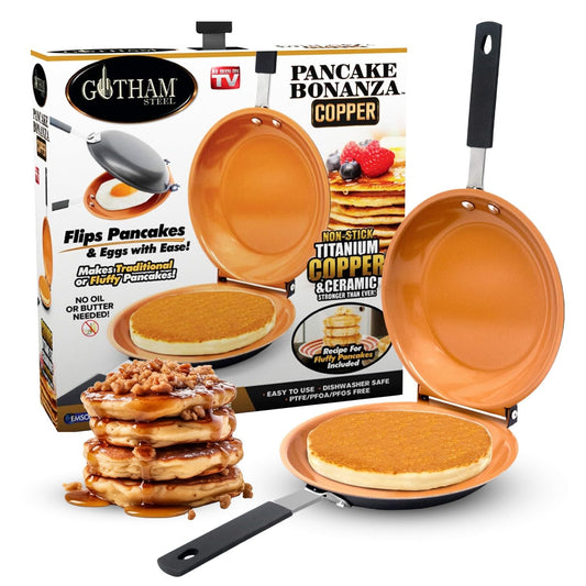 Gotham Steel saute fry pan — Double sided design for easy flipping and cooking
