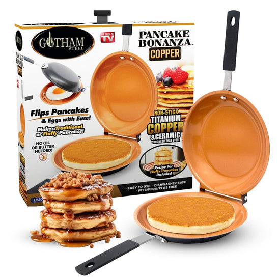 Gotham Steel saute fry pan — Double sided design for easy flipping and cooking