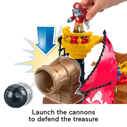 Fisher-Price Imaginext pirate ship playset with shark bite feature