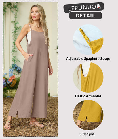 Lepunuo one piece outfit with pockets and wide leg design