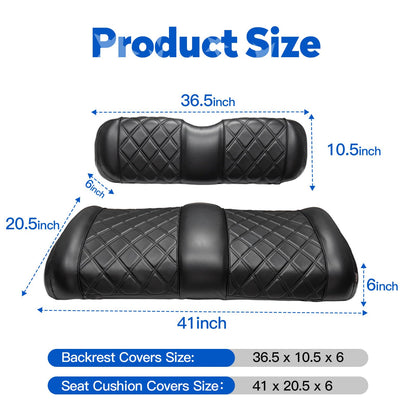 NOKINS golf cart seat covers with sponge padding for EZGO TXT and RXV models