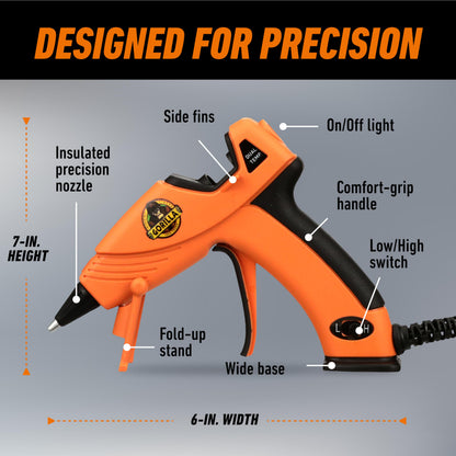 Gorilla hot glue gun — Dual temp with precision nozzle and easy squeeze trigger