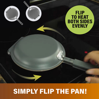 Gotham Steel saute fry pan — Double sided design for easy flipping and cooking