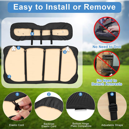 Vehicle seat cover — Durable washable polyester mesh for golf carts