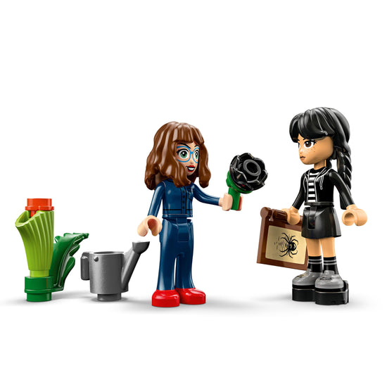 LEGO building blocks — Wednesday Black Dahlia flower set with minidolls for ages 9+