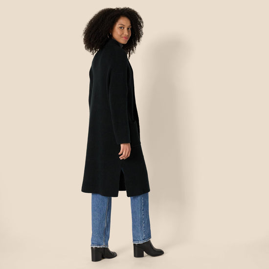 Sweater — Oversized-fit cotton blend cardigan with heavyweight texture stitch