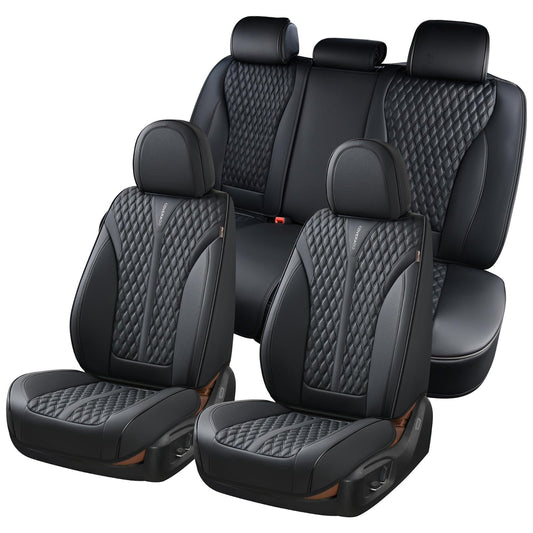 Coverado car seat covers - luxury nappa leather waterproof full set for 5 seats