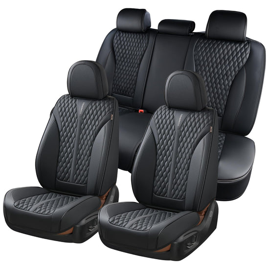 Coverado car seat covers - luxury nappa leather waterproof full set for 5 seats