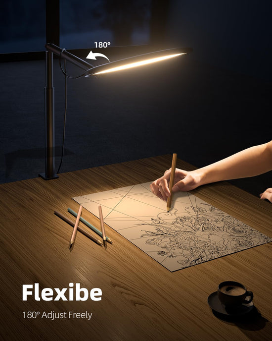Weilisi 10.2 desk ring light — 360° adjustable with stand and C-clamp