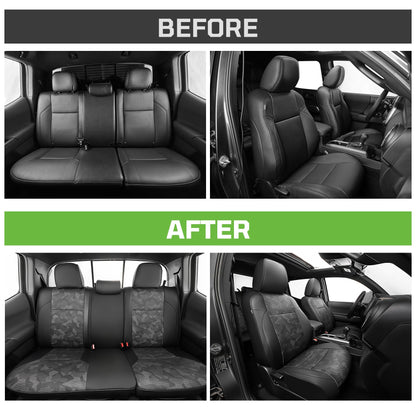 Car seat covers - custom waterproof faux leather for Toyota Tacoma 2016-2023