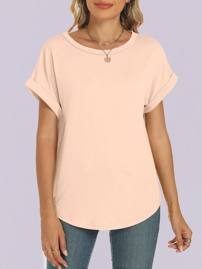 Shirt — Women's oversized short sleeve t shirt by ANRABESS