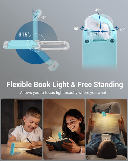 DEWENWILS lamp — USB rechargeable clip on light for kids reading in bed