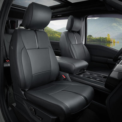 DiffCar seat covers - leather waterproof custom fit for Ford F150 2015-2026