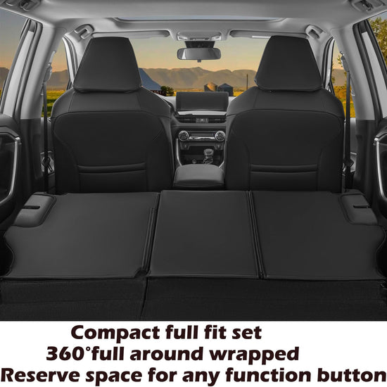 HKZ vehicle seat cover set - Leather for 2019-2025 Toyota RAV4 models LE, XLE, Limited