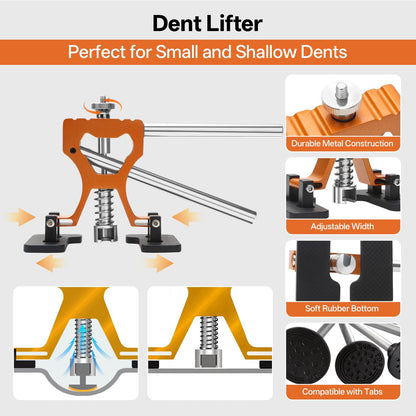 AUTOPDR Paintless Dent Repair Kit for Car, PDR Dent Removal Tools with Dent Lifter & Pro Dent Puller Tabs, Auto Body Dent Puller for Car Dent Repair, Hail Damage Repair