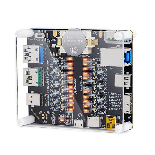 Electric circuit testing device — Treedix USB cable checker for Type-C and Micro connectors