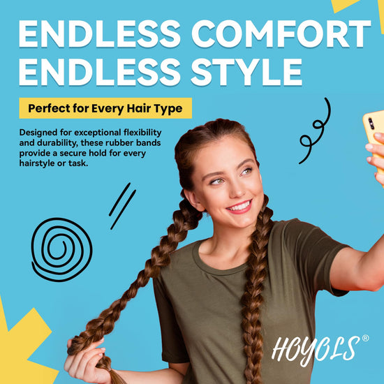 HAIR_TIE — No crease damage TPU elastics by HOYOLS, 1500 pieces for kids and women hair.