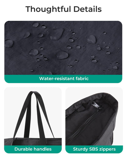 BAGSMART tote bag — zippered work tote with compartments for travel and gym