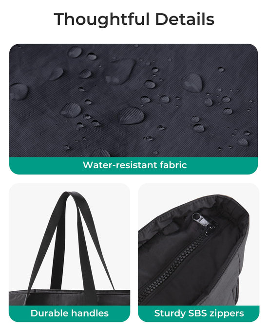 BAGSMART tote bag — zippered work tote with compartments for travel and gym