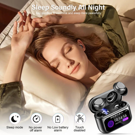 ZYHKON headphones — Bluetooth sleep earbuds with 48H playtime and touch control