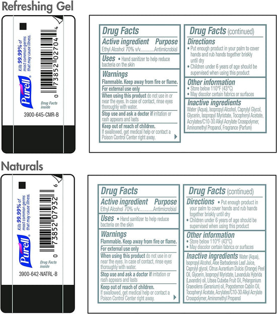 Purell hand sanitizer - advanced formula travel pack with jelly wrap carrier 1 fl oz bottle pack of 8