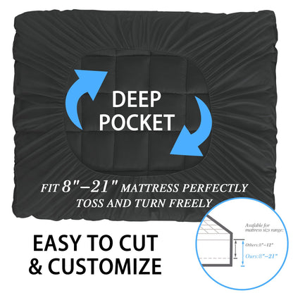 CYMULA mattress cover — Extra thick with deep pocket and snow down alternative filling