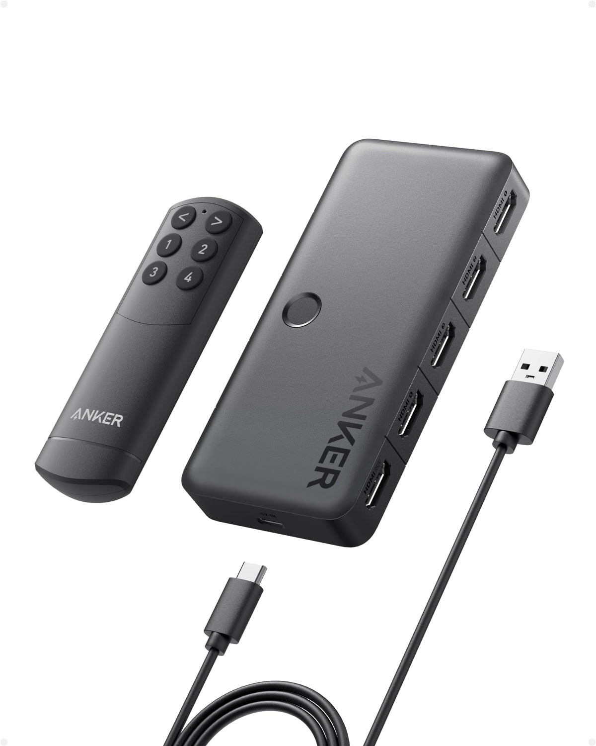 Anker HDMI switch - 4K at 60Hz support for multiple devices and HDR content