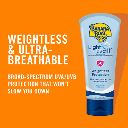 Banana Boat sunscreen — Light as air broad spectrum lotion