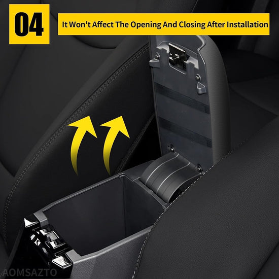 AOMSAZTO console covers - Carbon fiber armrest covers for 2014-2019 Toyota Corolla