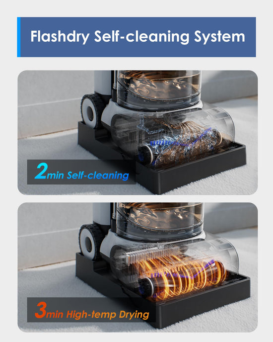 Tineco carpet upholstery cleaning machine — Smart self-cleaning with PowerDry technology