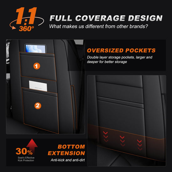AOMSAZTO vehicle seat cover — custom fit waterproof faux leather for Toyota Tacoma 2024-2026