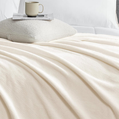 Hansleep flannel fleece throw blanket — super soft fluffy plush for all seasons