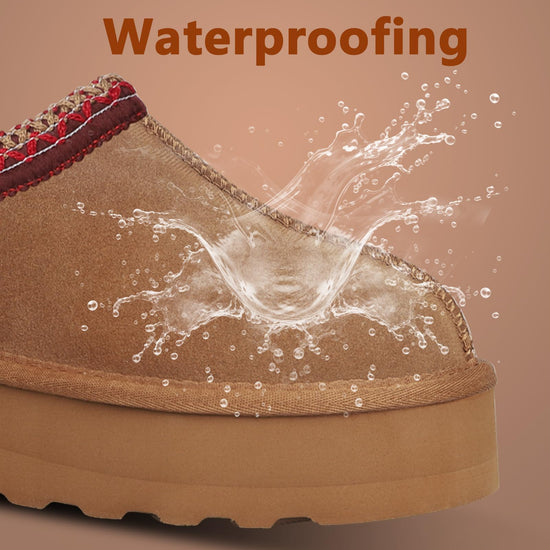 Inpaksa slippers — Platform mini boots with fleece lining and anti-slip sole