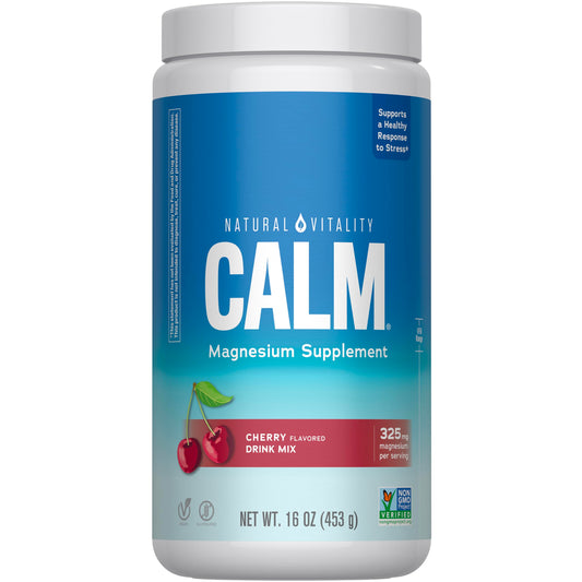 Natural Vitality Calm — Raspberry lemon flavor mineral supplement