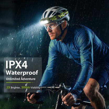 LHKNL headlamp - rechargeable with motion sensor and waterproof design.