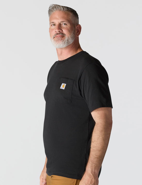 Shirt — Carhartt iconic K87 pocket in black, large